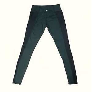 Zobha Dark Green Herringbone Leggings
